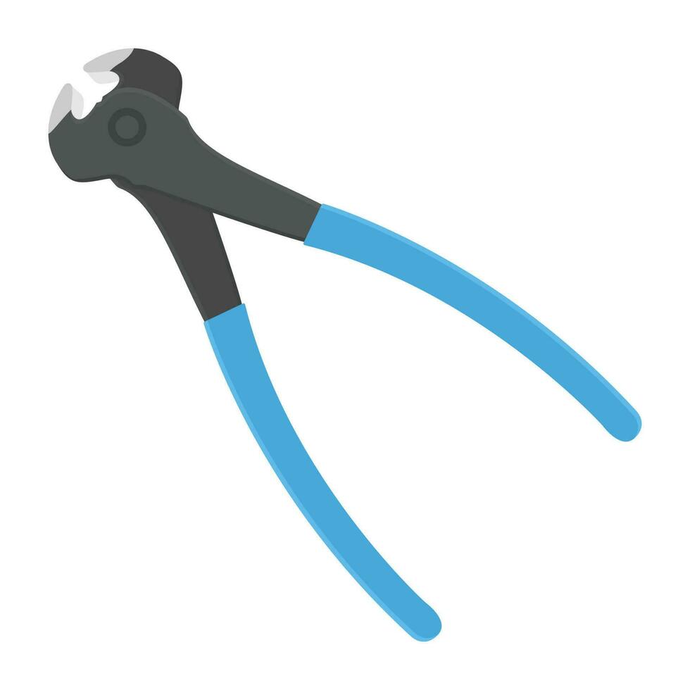 Curving blades attached to curved legs like scissor denoting pruning plier icon vector