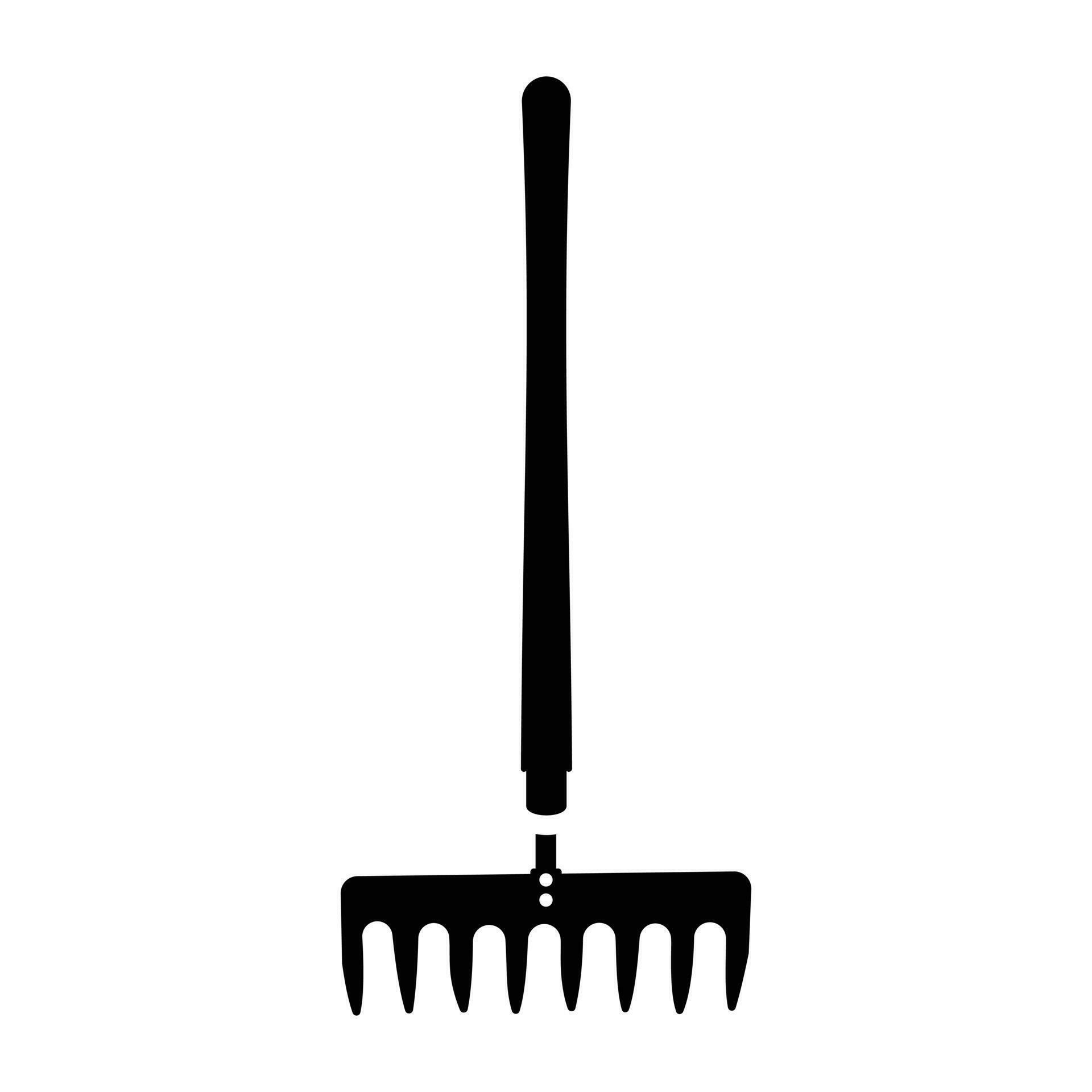 Three cornered tool with wooden handle for grip notion garden fork icon