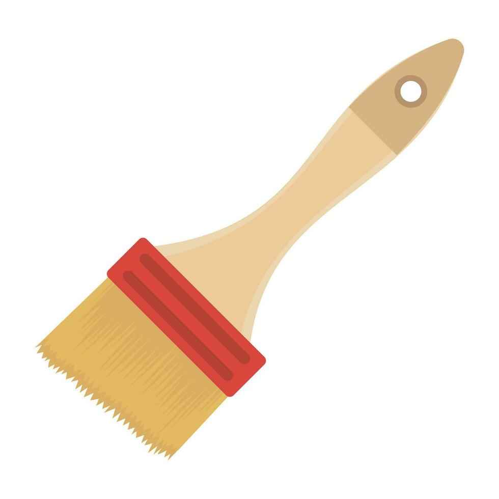 Small handle attached with soft braces making paint brush icon vector