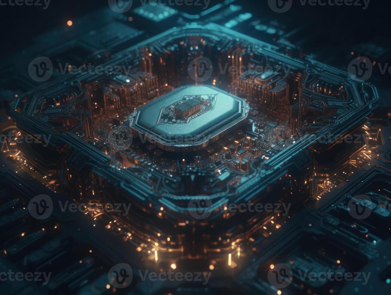 Technology circuit board pattern Motherboard industrial background Created with technology photo