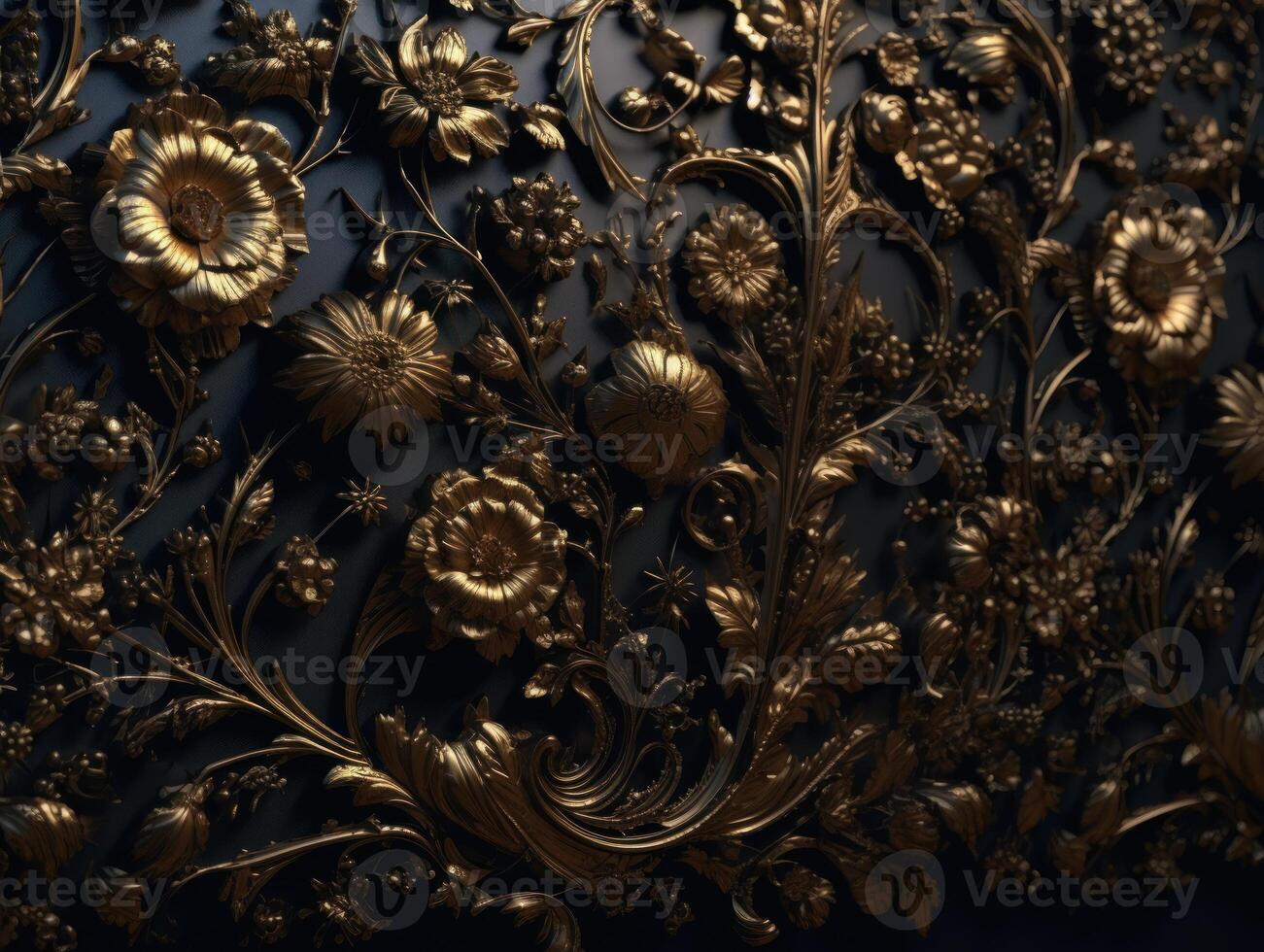 Royal vintage Victorian Gothic background Rococo venzel and whorl created with technology. photo