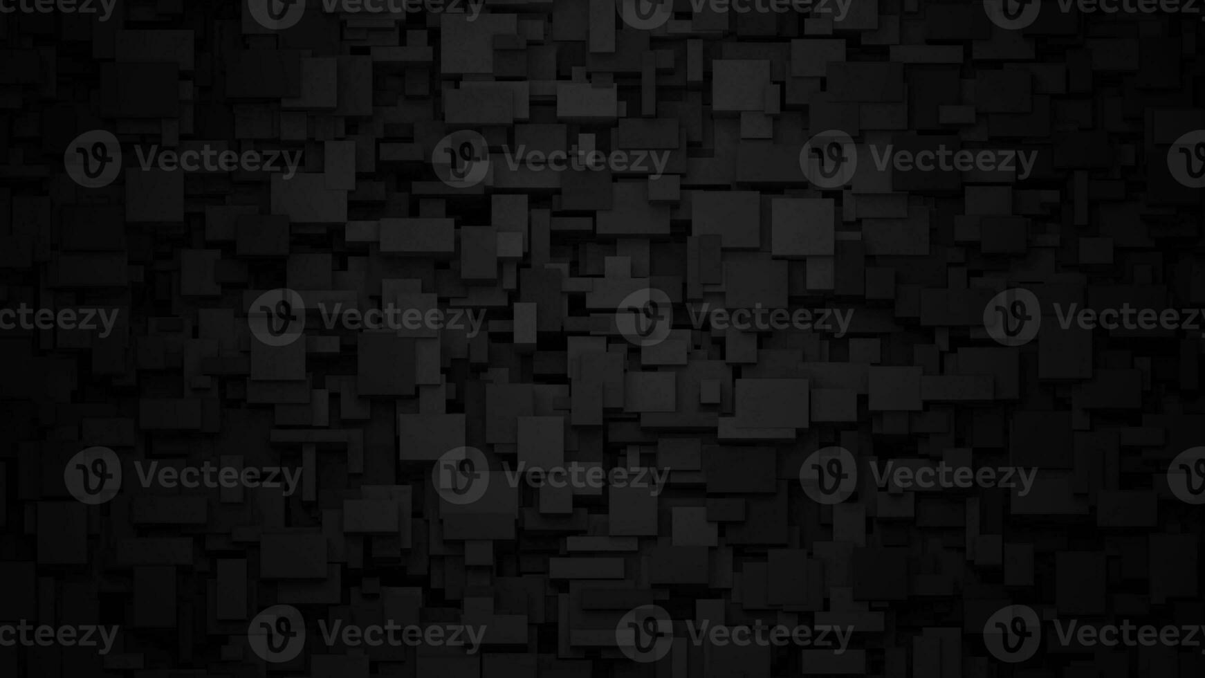 Abstract black cubes background. 3d rendering illustration. photo