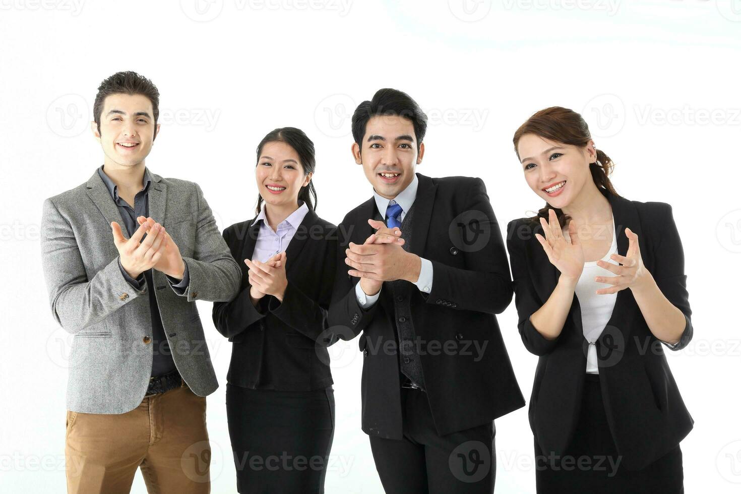 Young south east Asian middle eastern man woman student business colleague photo