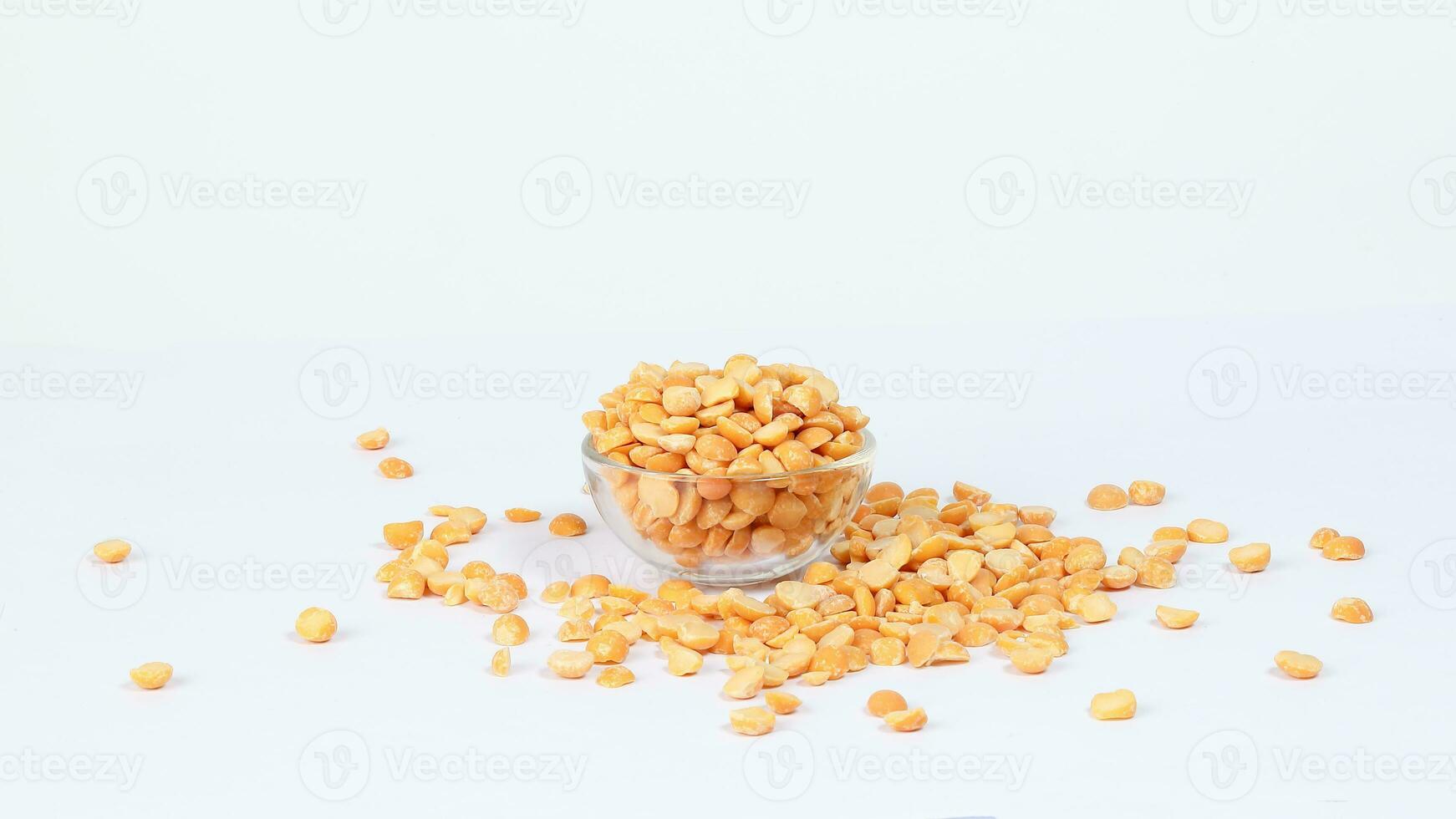 Yellow split chickpea peas boot chana dal photo