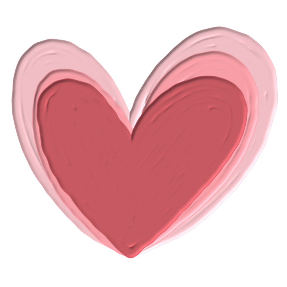 loving hearts with acrylic painting png