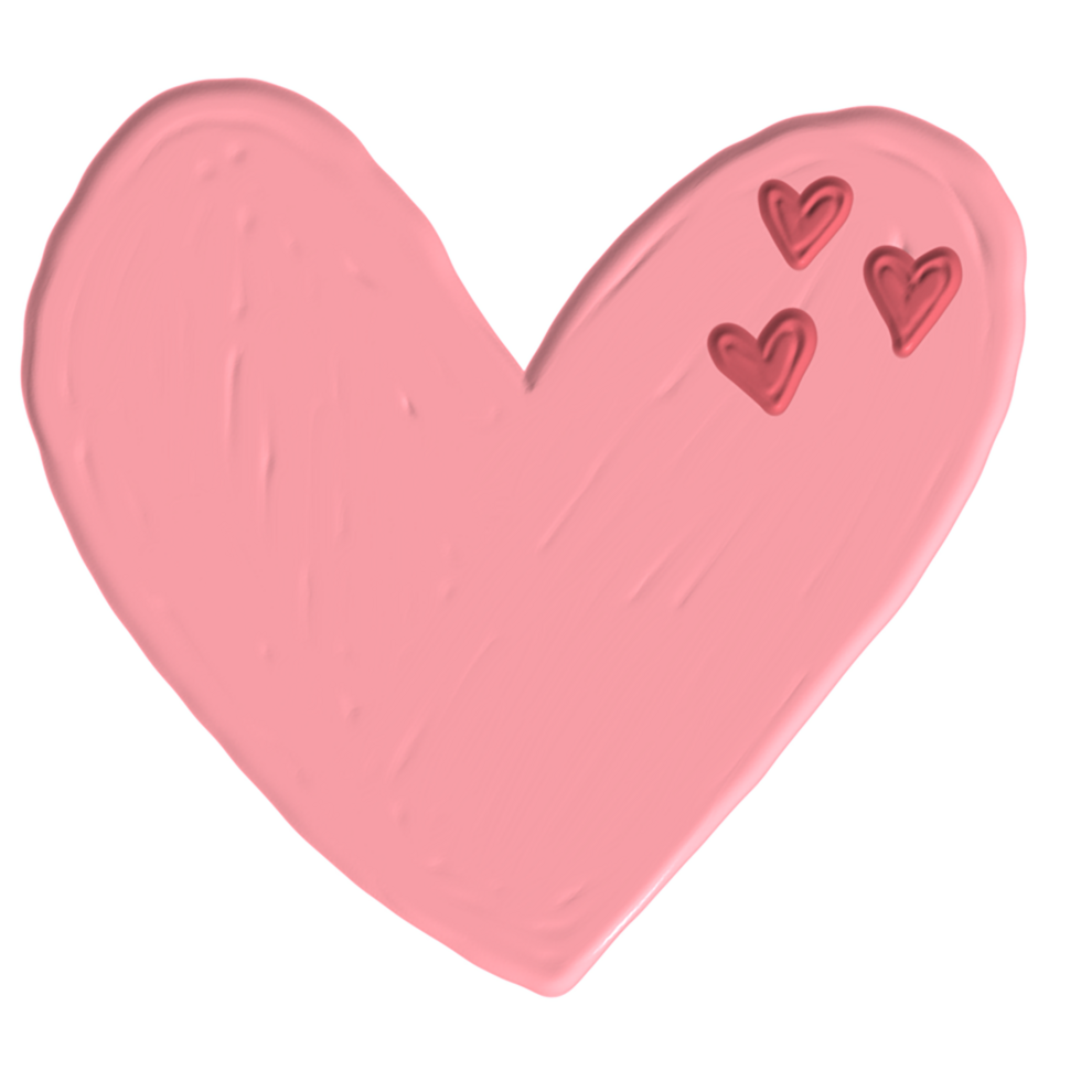 loving hearts with acrylic painting png