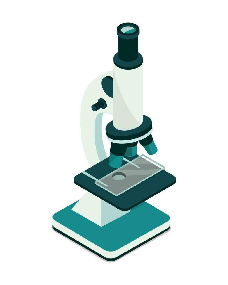 science laboratory concept with microscope vector