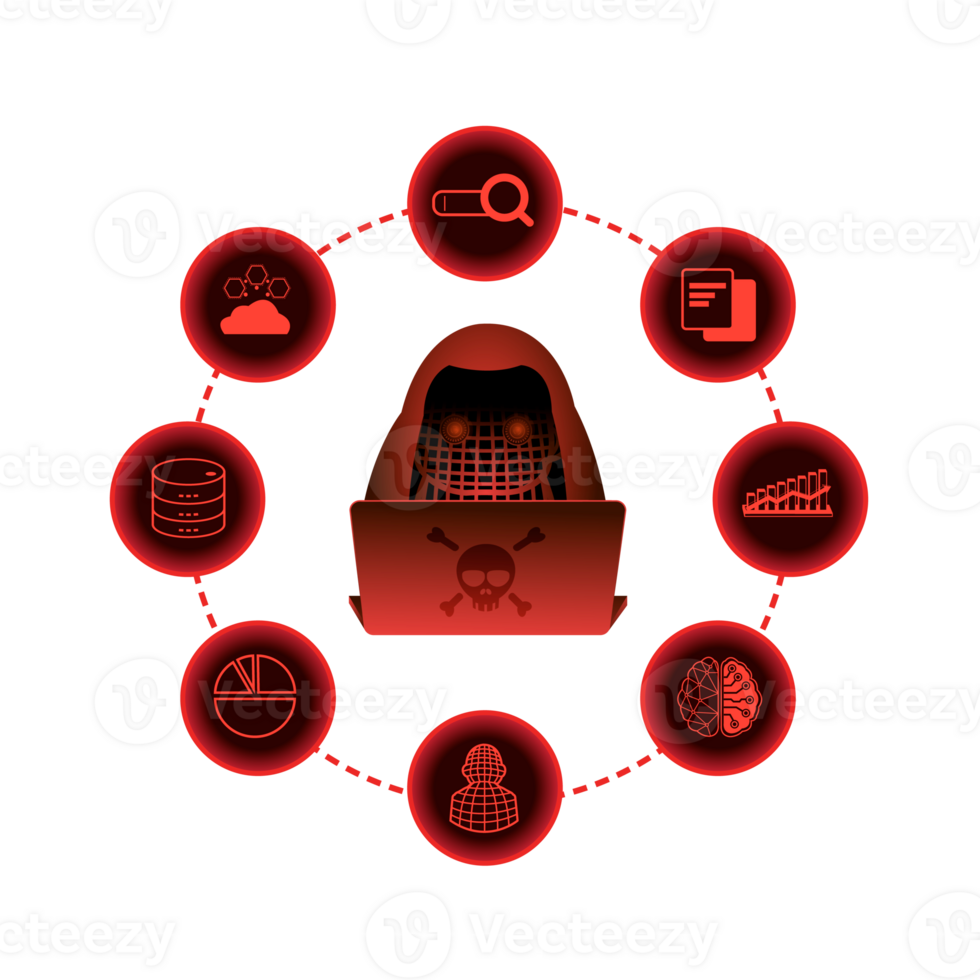 Hacker and data icons png