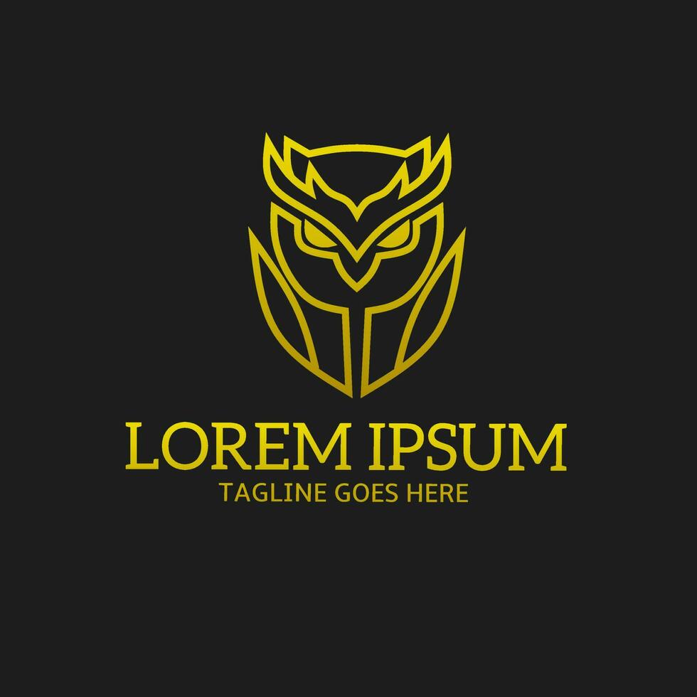 Illustration vector graphic of template logo owl line art luxury