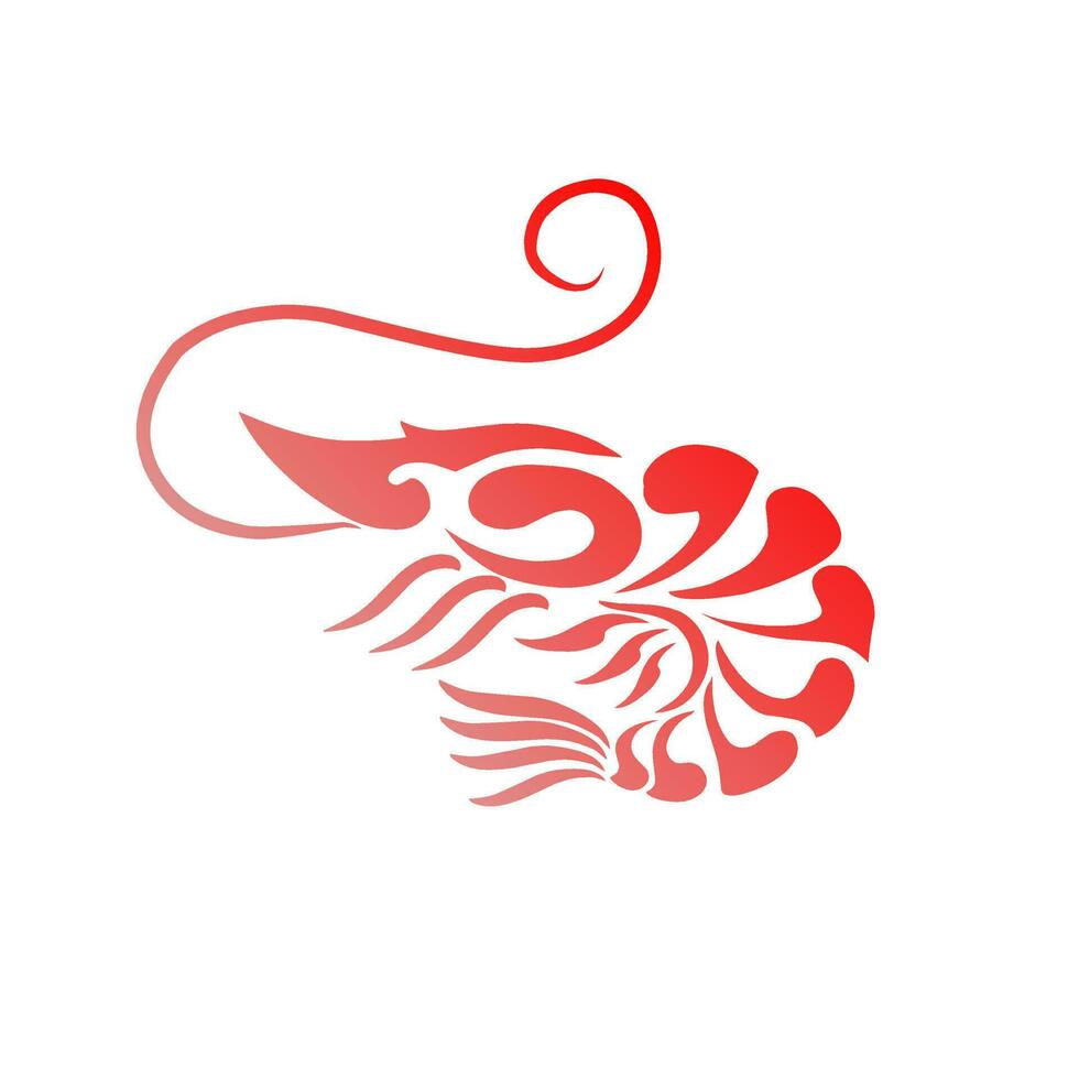 Illustration vector graphic of tribal art shrimp