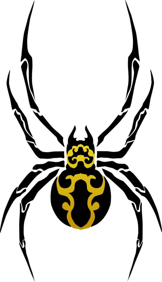 Illustration vector graphic of tribal art tatto spider