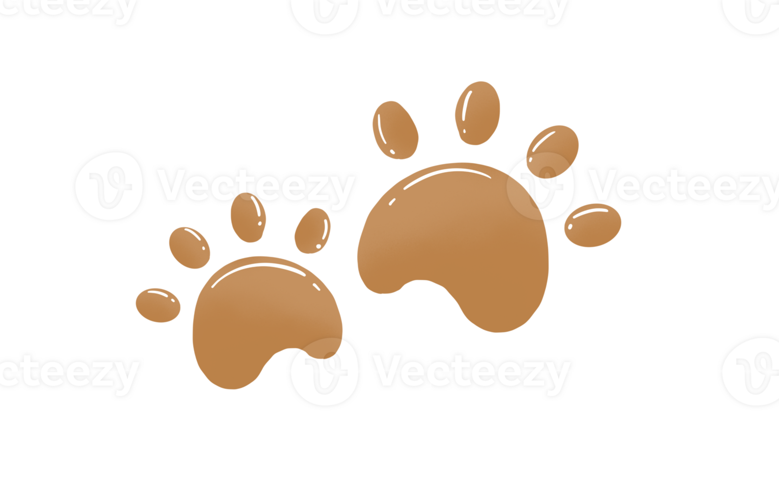 Cute cat footprints png