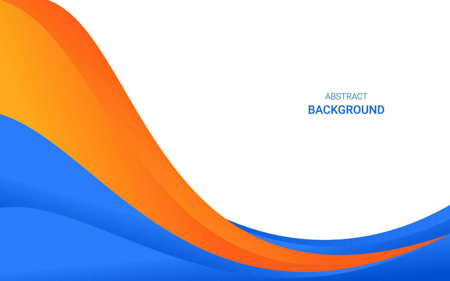 Abstract gradient wave blue and orange background vector