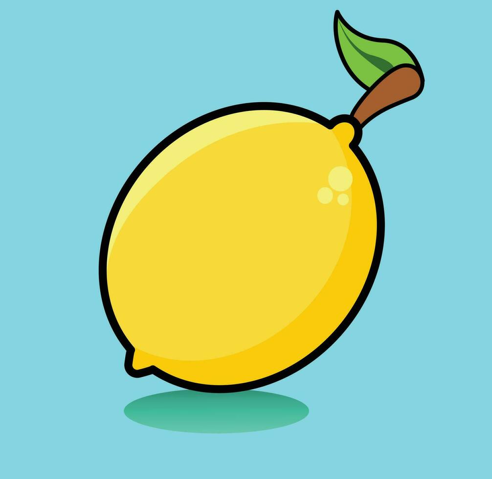 vector icon lemon fruit