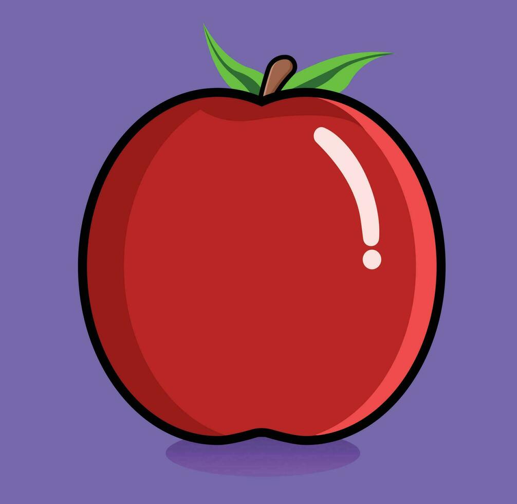 rojo aple Fruta vector icono diseño