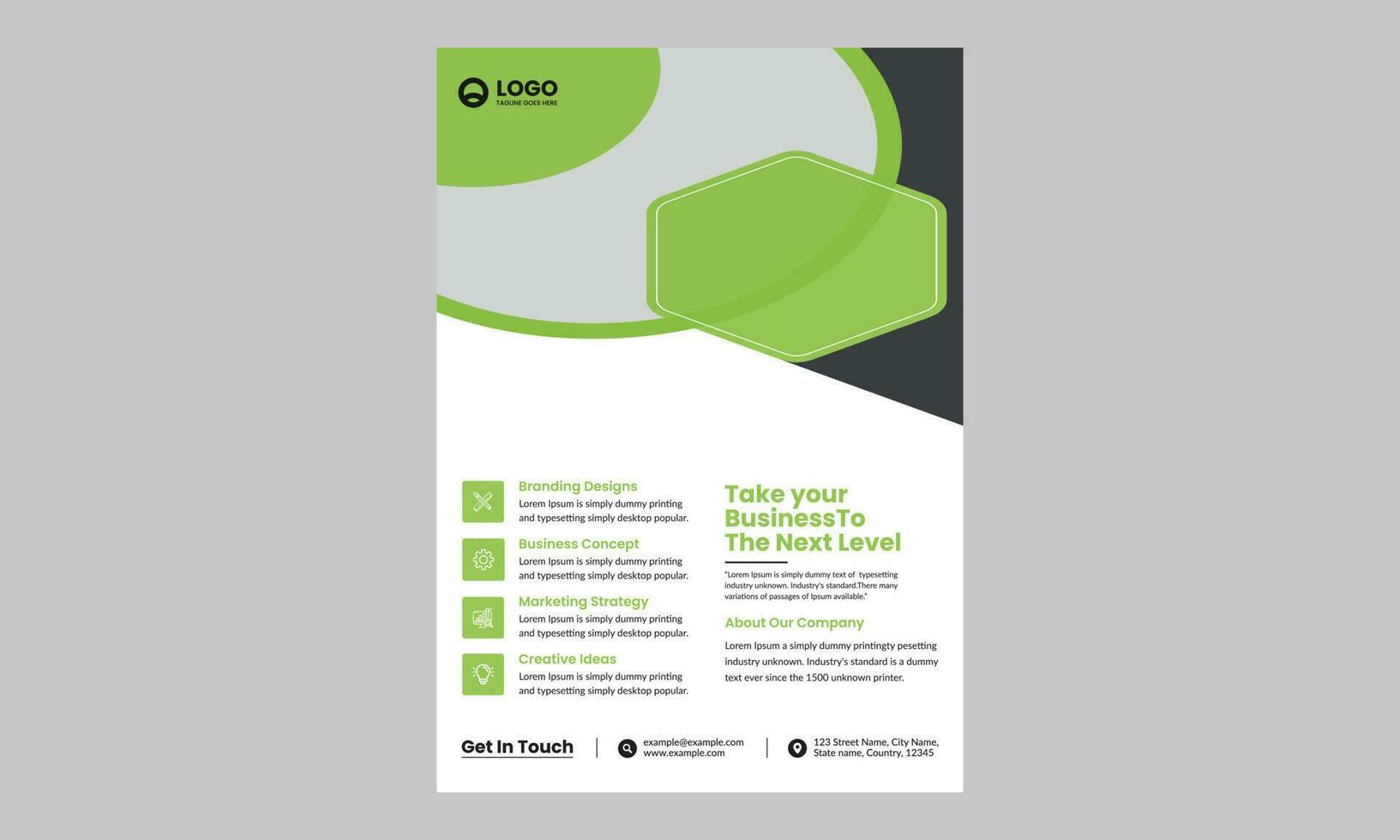 poster flyer pamphlet brochure cover design layout space for photo background, vector illustration template in A4 size