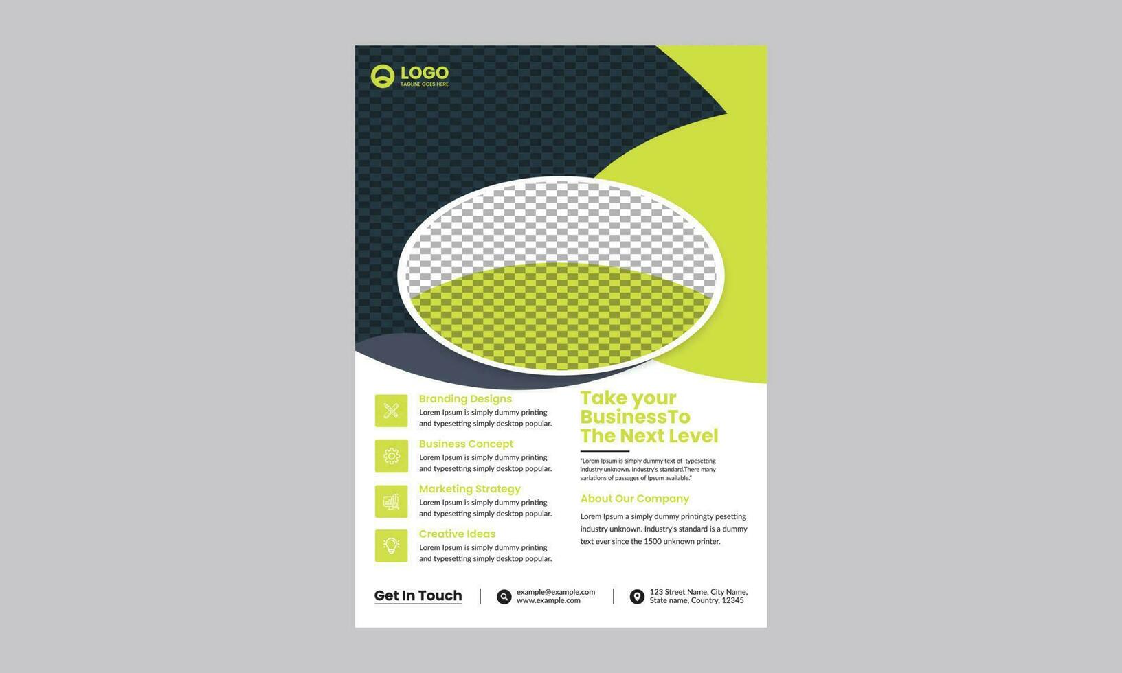 poster flyer pamphlet brochure cover design layout space for photo background, vector illustration template in A4 size