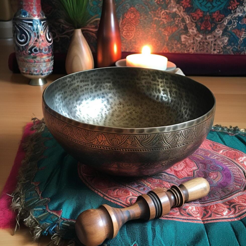 photo of Using a singing bowl for healing