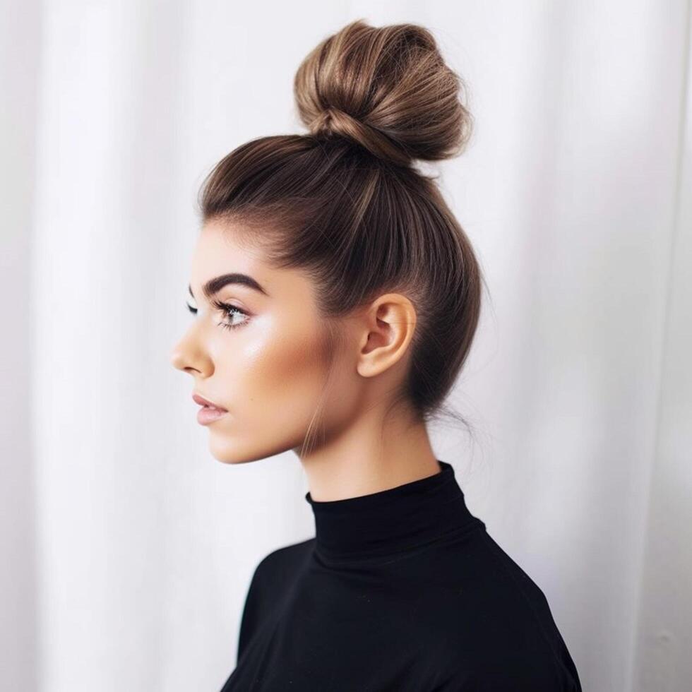 photo of The half-up bun