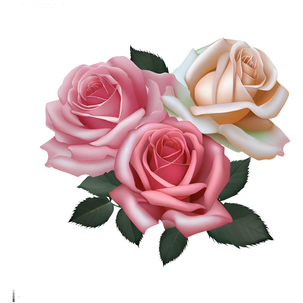 maravilloso rojo y rosado rosas png