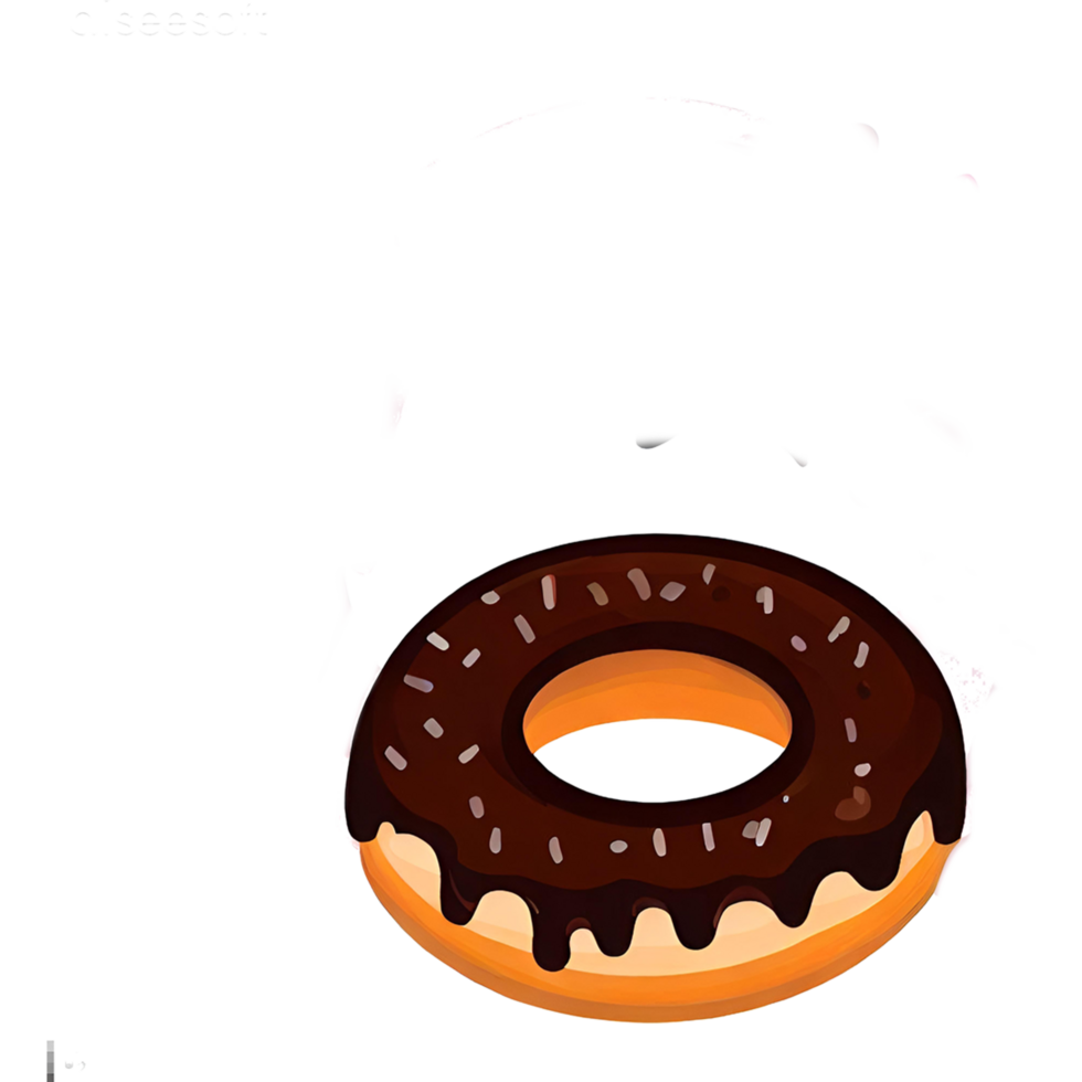 Delicious Chocolate Donut with Sprinkles png