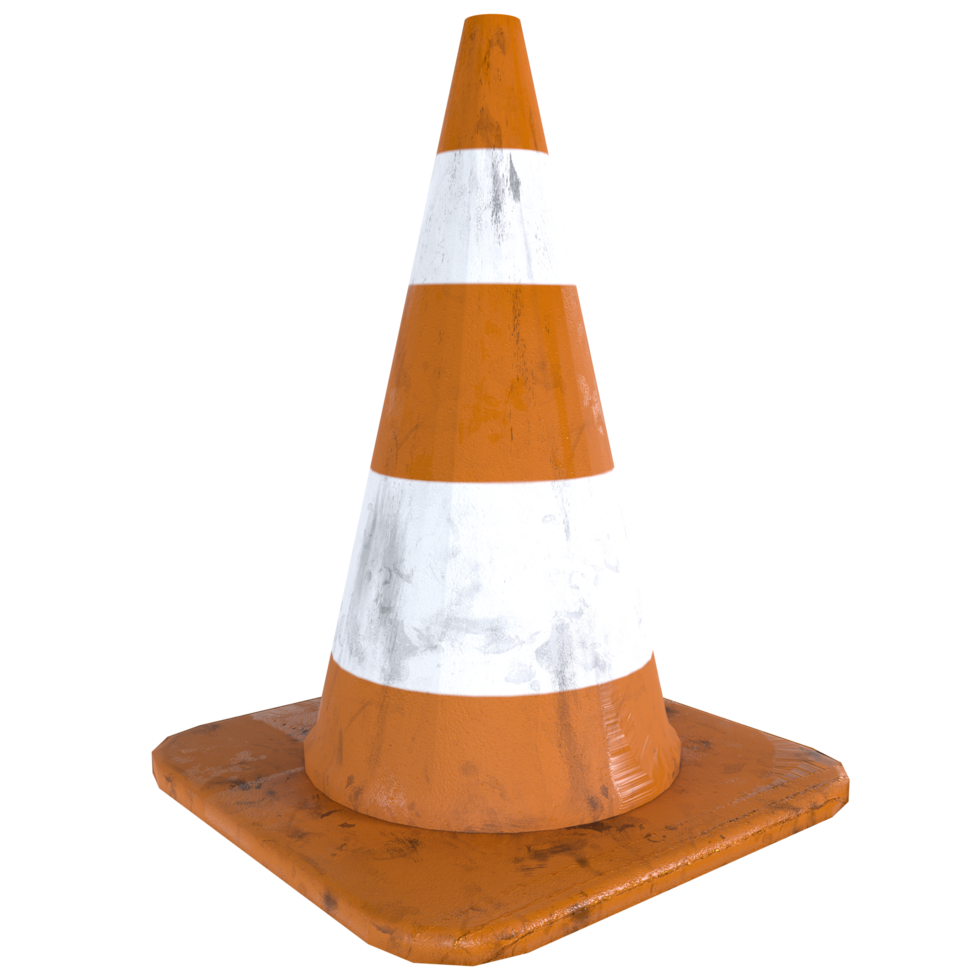 3d Rendering Of Traffic Cone 24513096 PNG