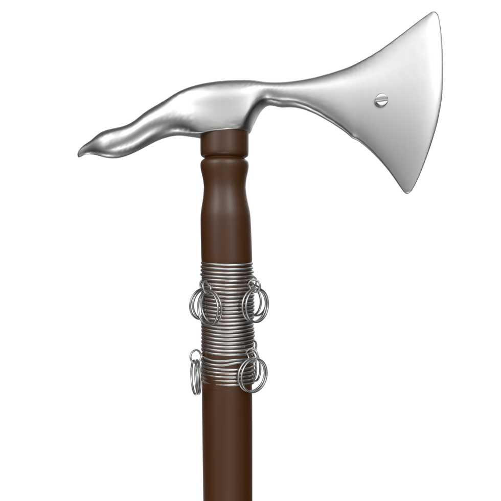 3D Rendering Of Medieval Axe png