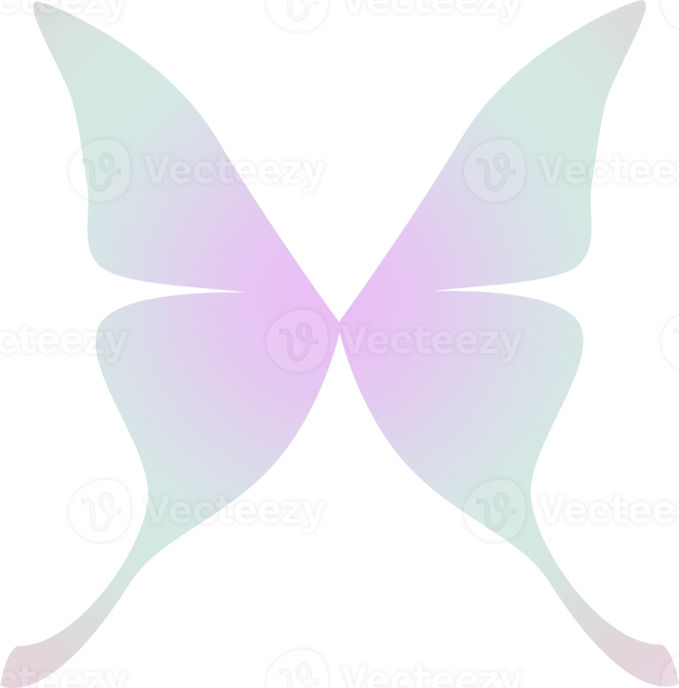 y2k gradient butterfly png