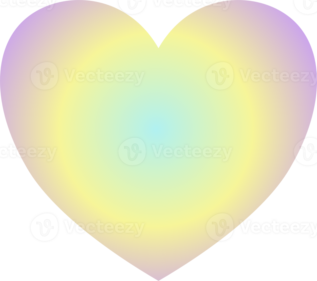 Y2k gradient heart png