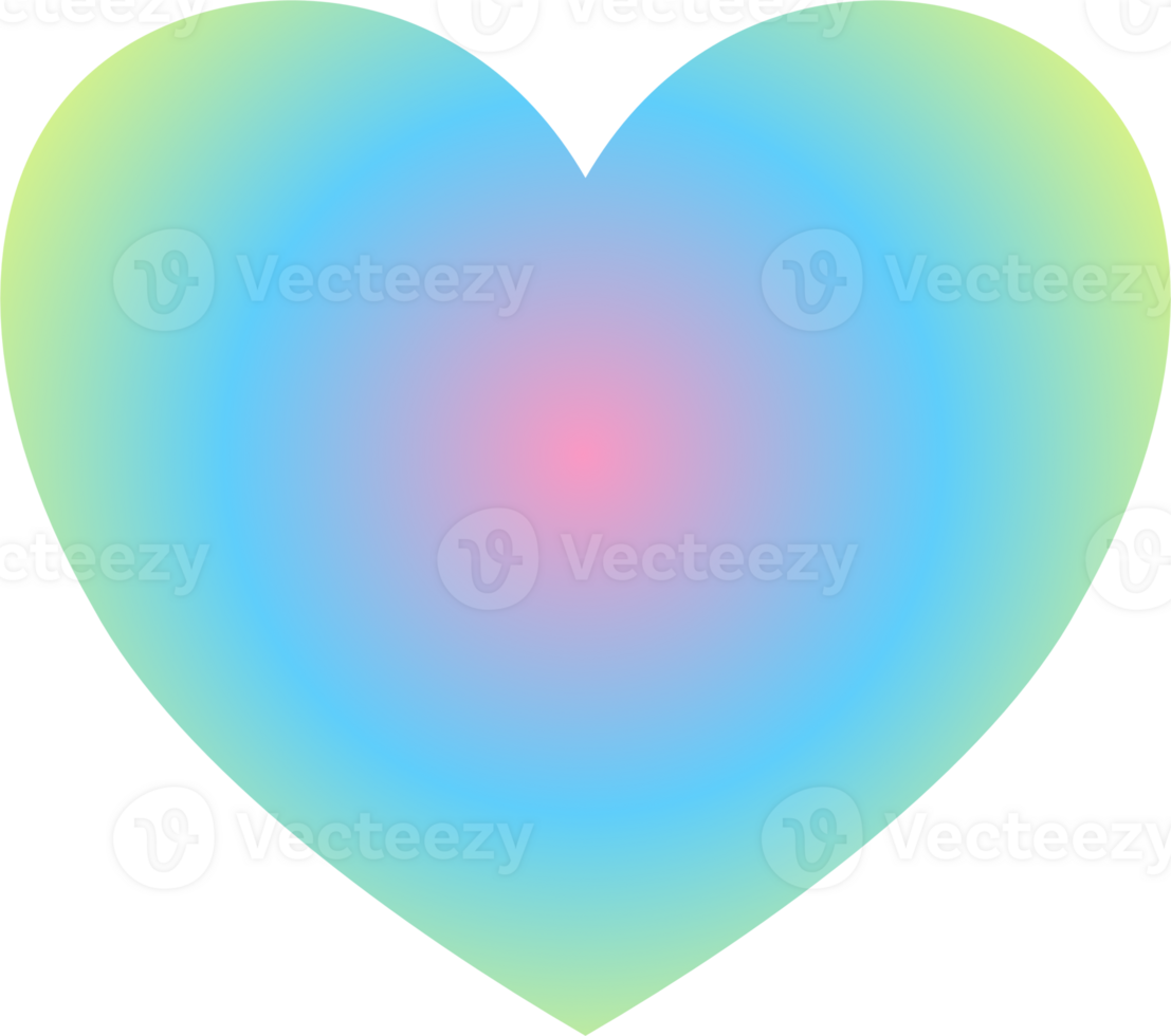 Y2k gradient heart png