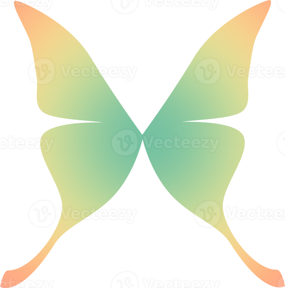 y2k gradient butterfly png