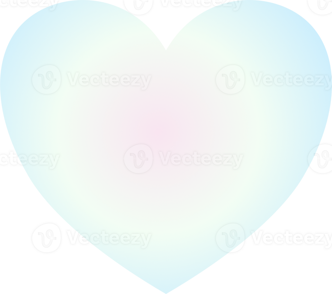 Y2k gradient heart png
