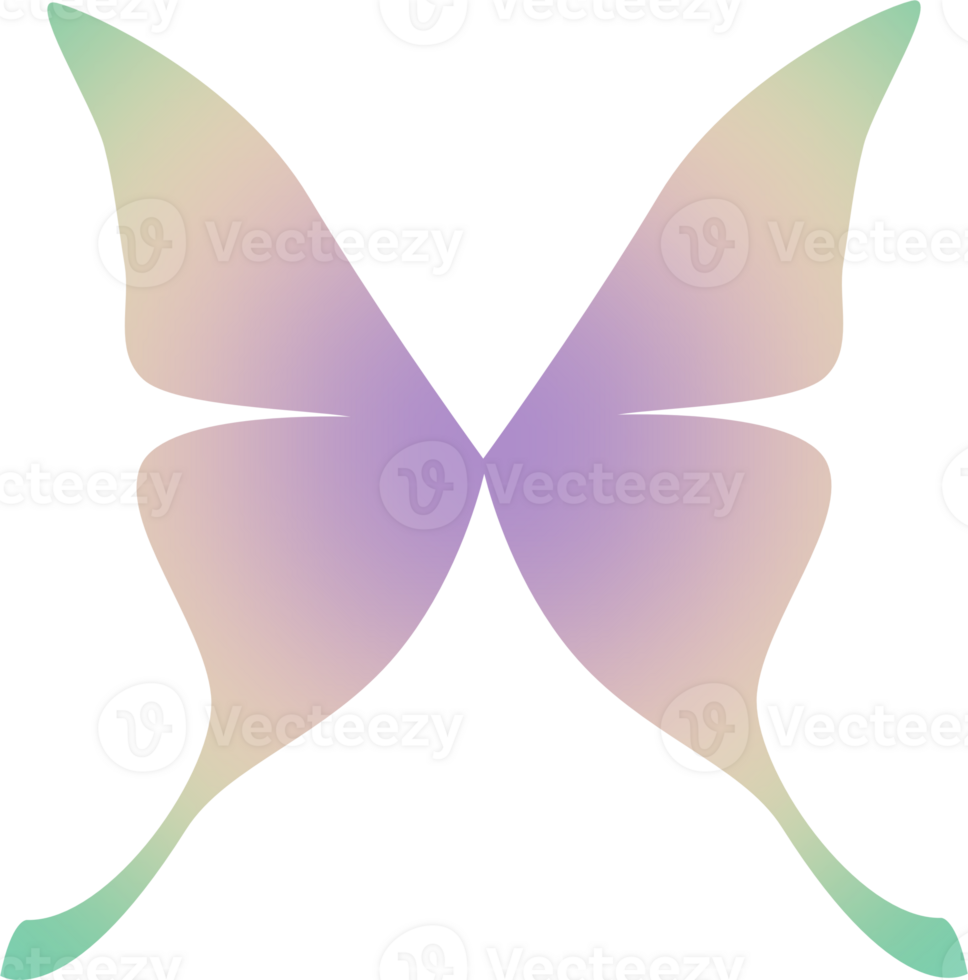 y2k gradient butterfly png