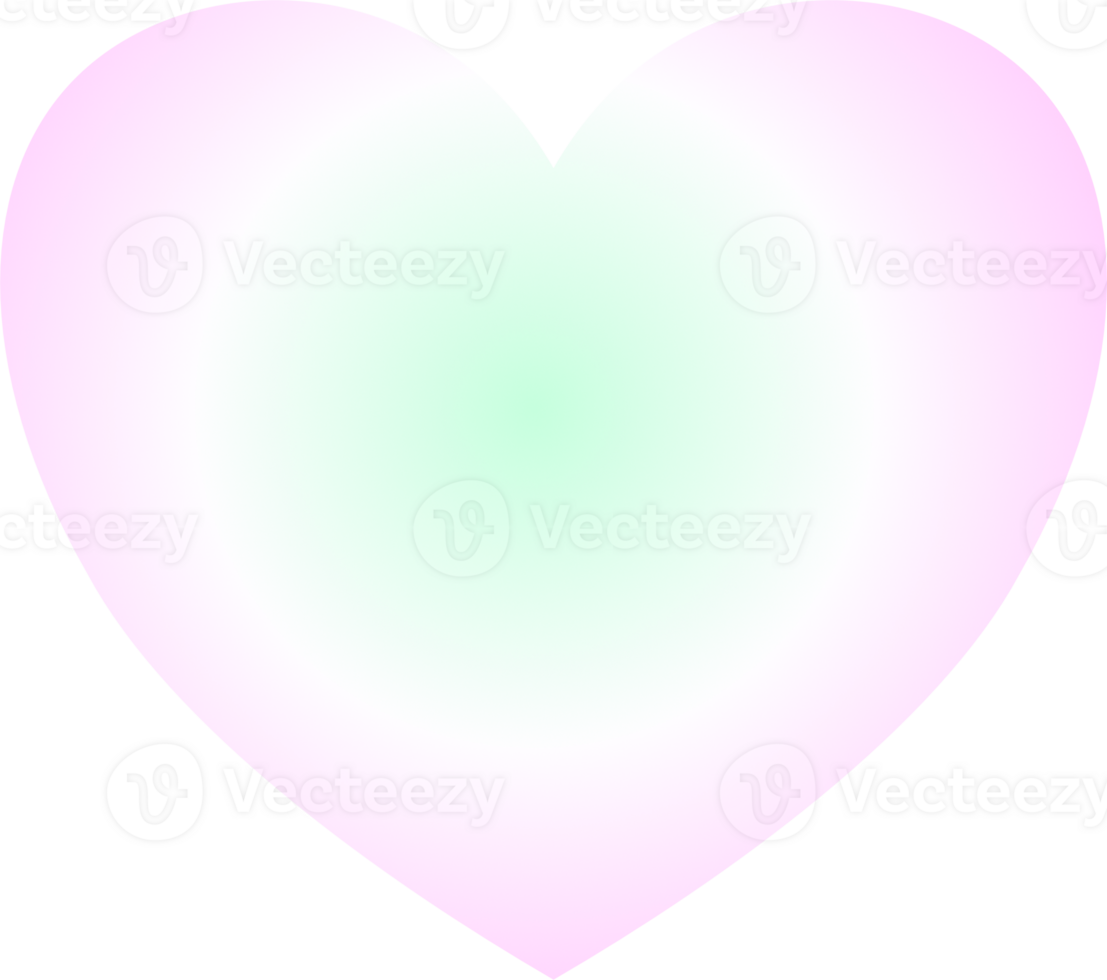 Y2k gradient heart png