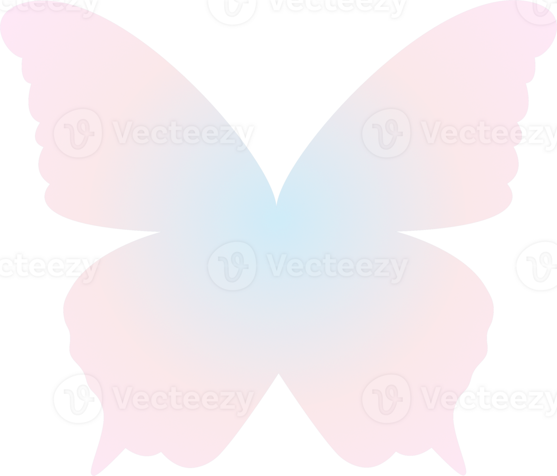 y2k gradient butterfly png