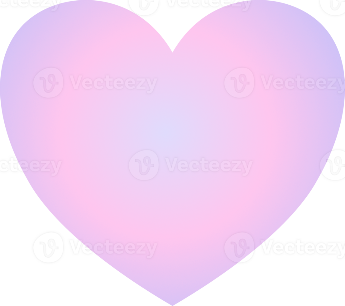 Y2k gradient heart png