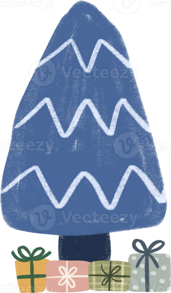 Christmas tree and gifts png