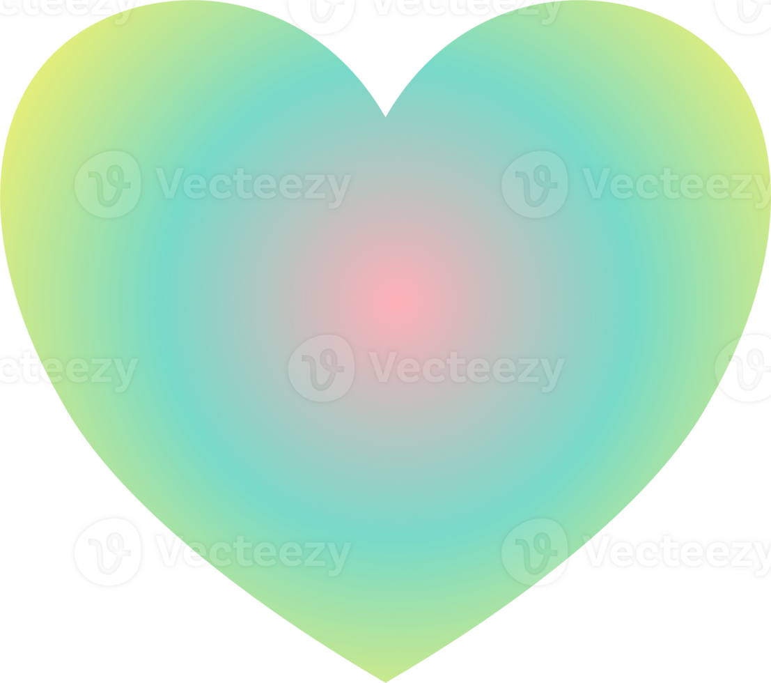 Y2k gradient heart png