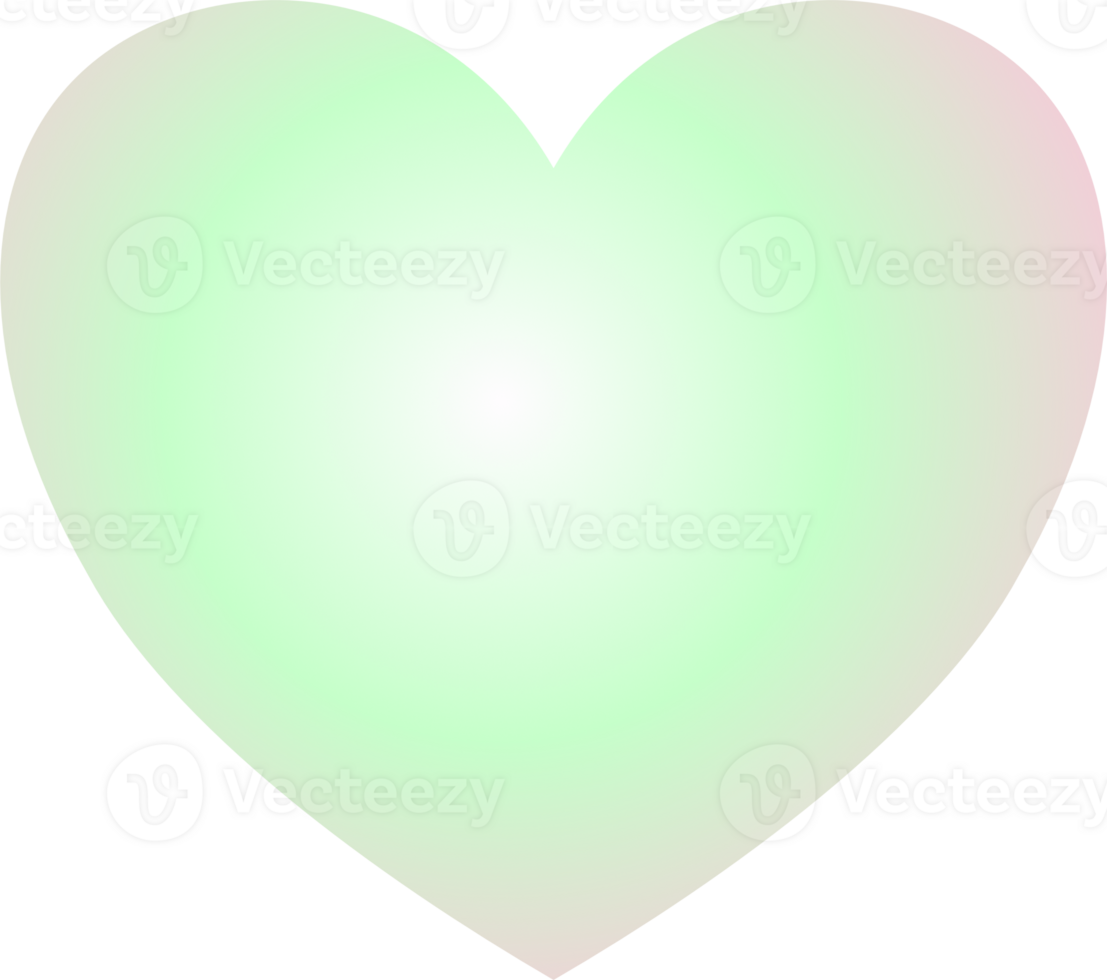 Y2k gradient heart png