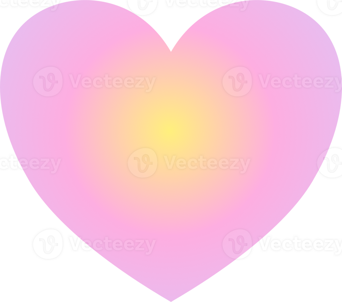 Y2k gradient heart png