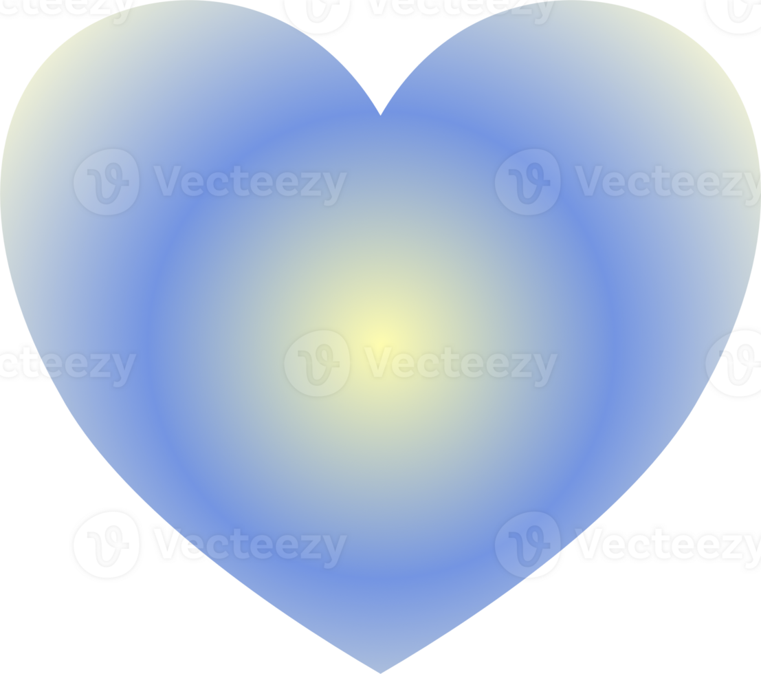 Y2k gradient heart png