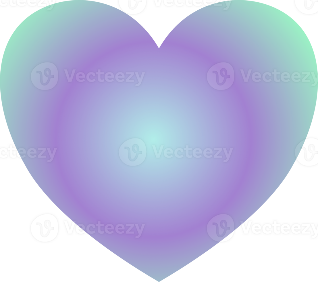 Y2k gradient heart png