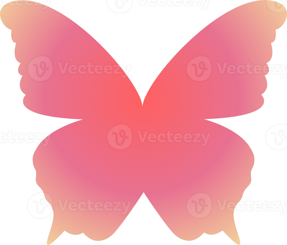 y2k gradient butterfly png