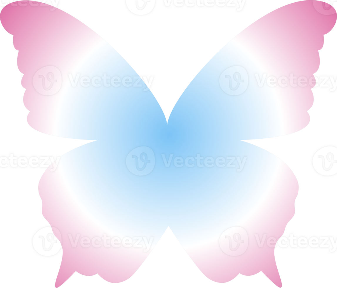 y2k gradient butterfly png