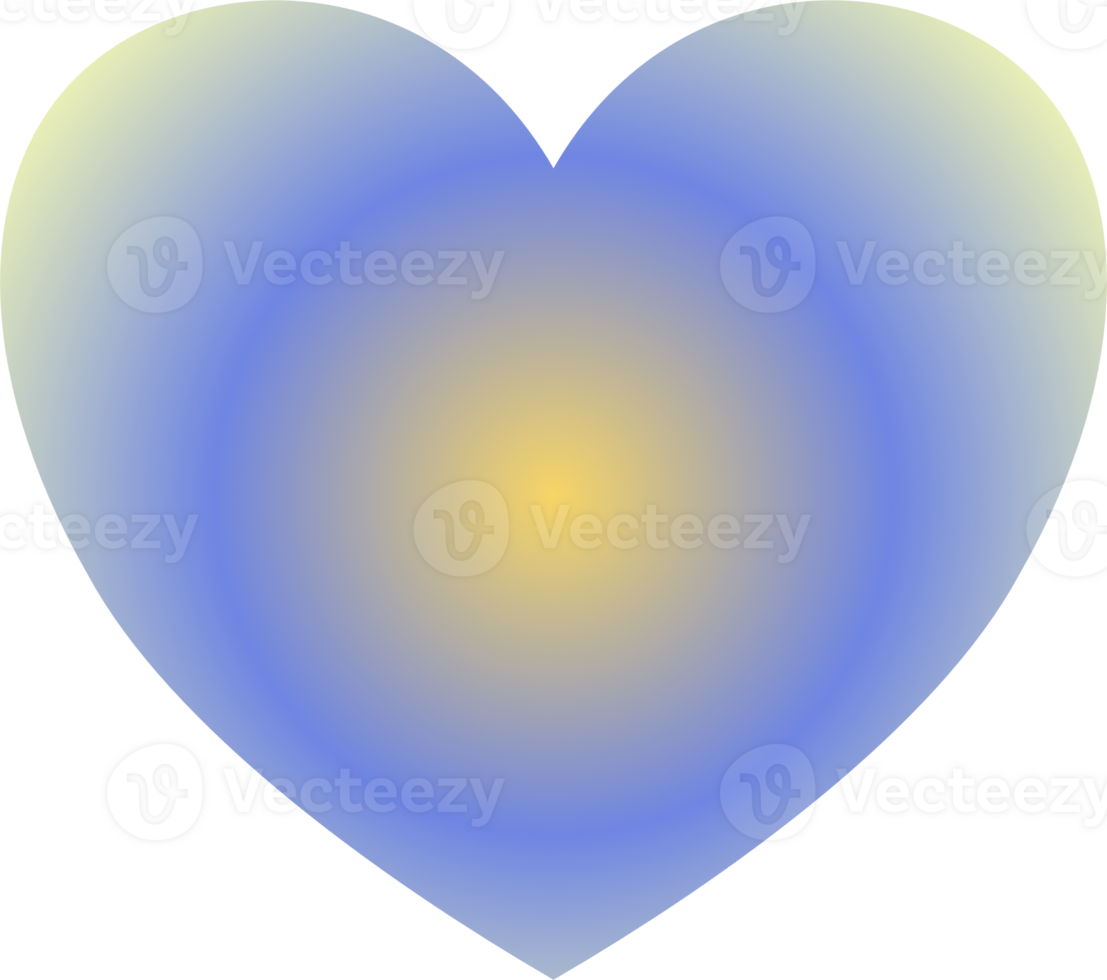Y2k gradient heart png