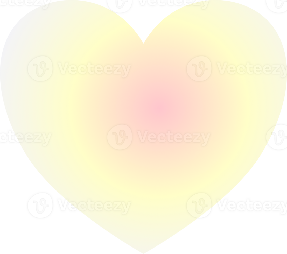 Y2k gradient heart png