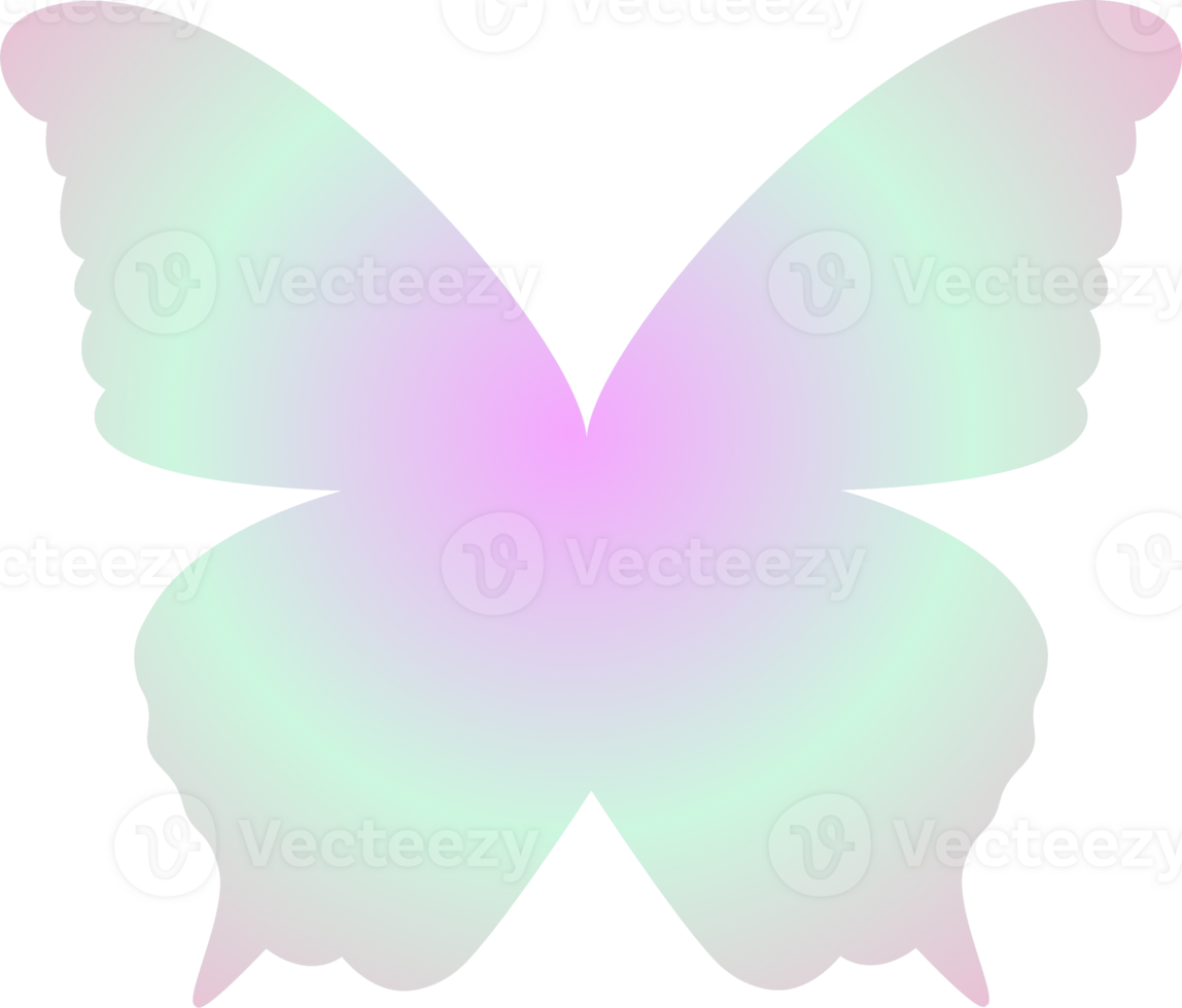 y2k gradient butterfly png