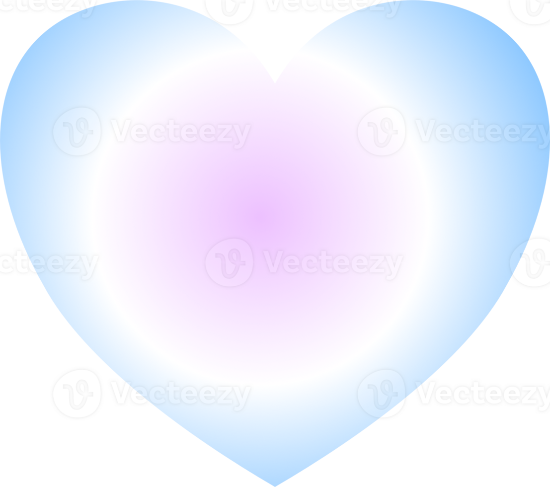Y2k gradient heart png
