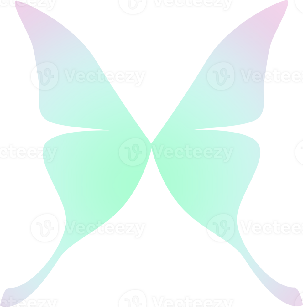 y2k gradient butterfly png