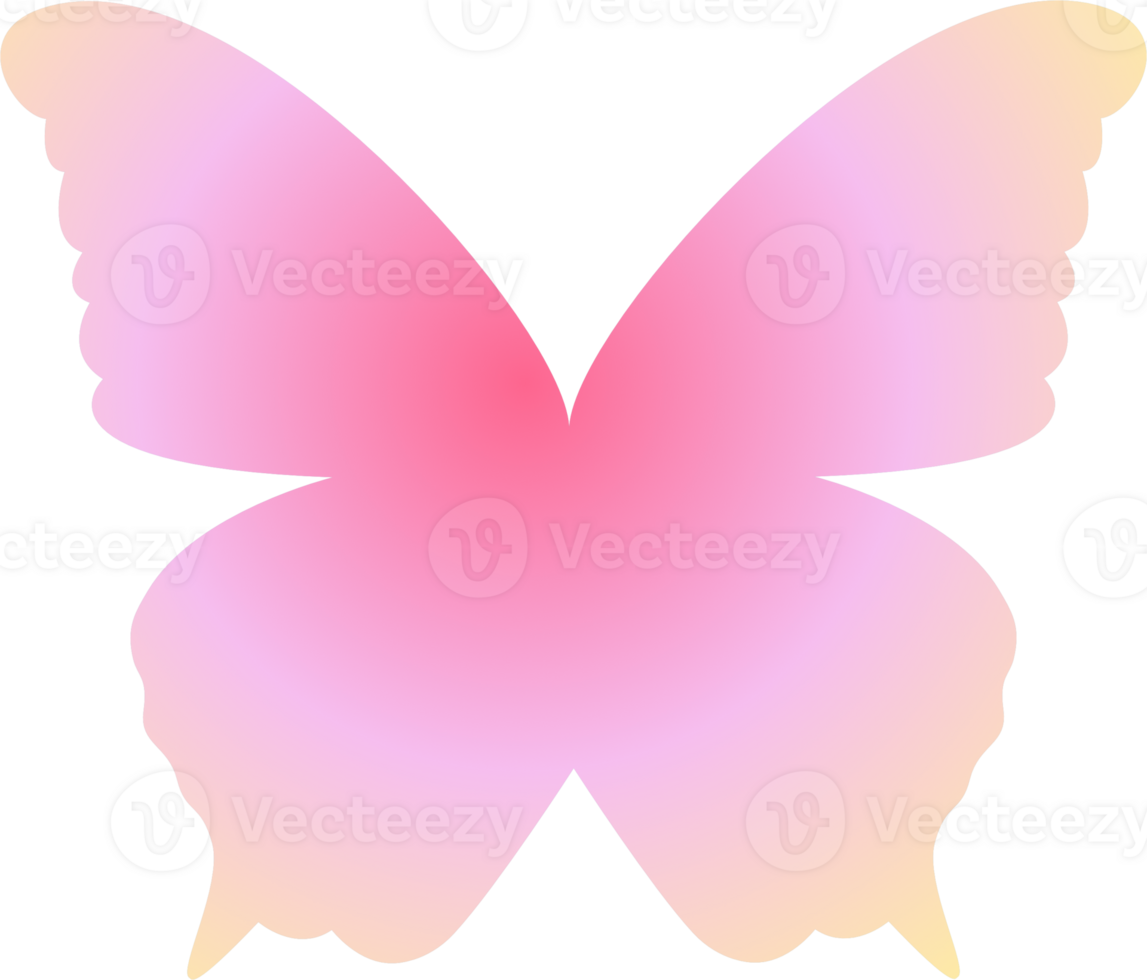 y2k gradient butterfly png